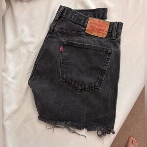 Vintage Levi's Black Cutoffs